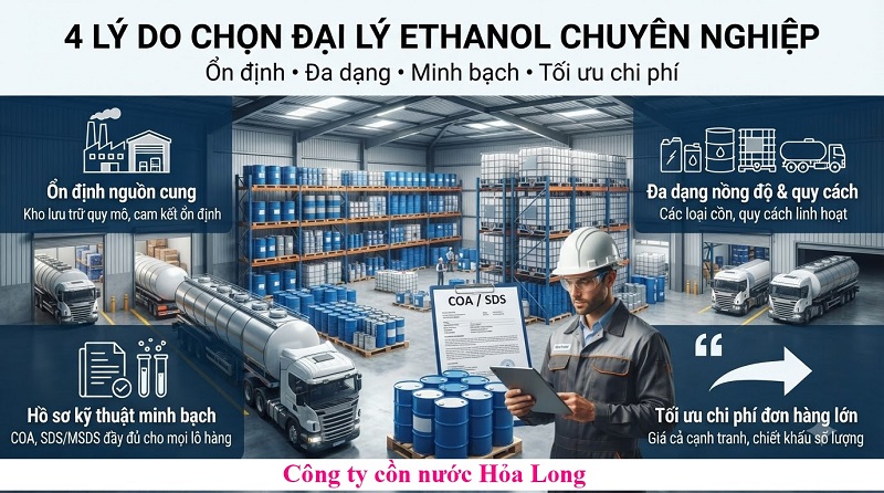 Đại Lý Phân Phối Cồn Ethanol Uy Tín – Nguồn Hàng Ổn Định, Giá Cạnh Tranh